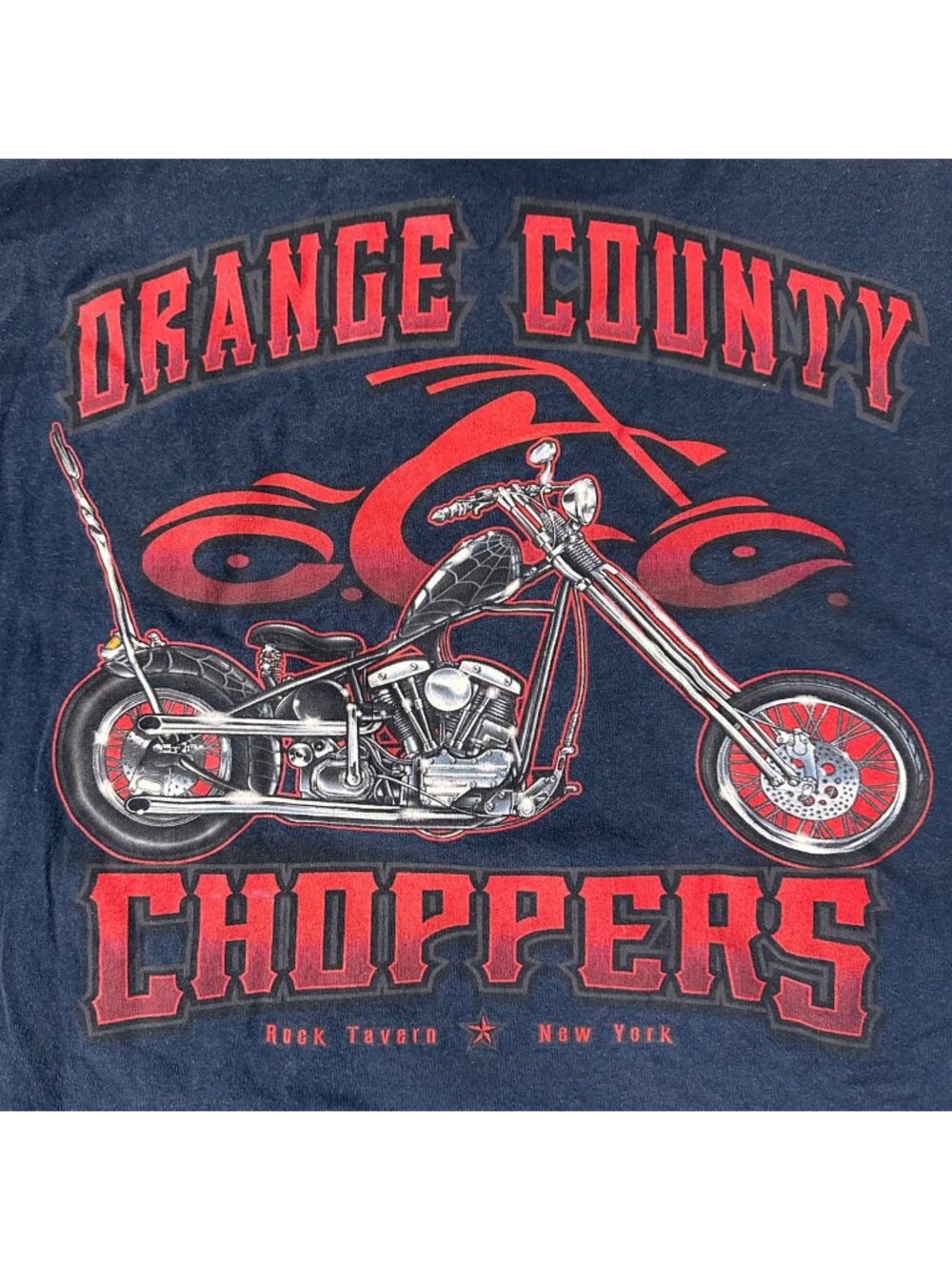 Orange County Choppers Long Sleeve T-Shirt M Spider Bike Navy Motorcycle Biker